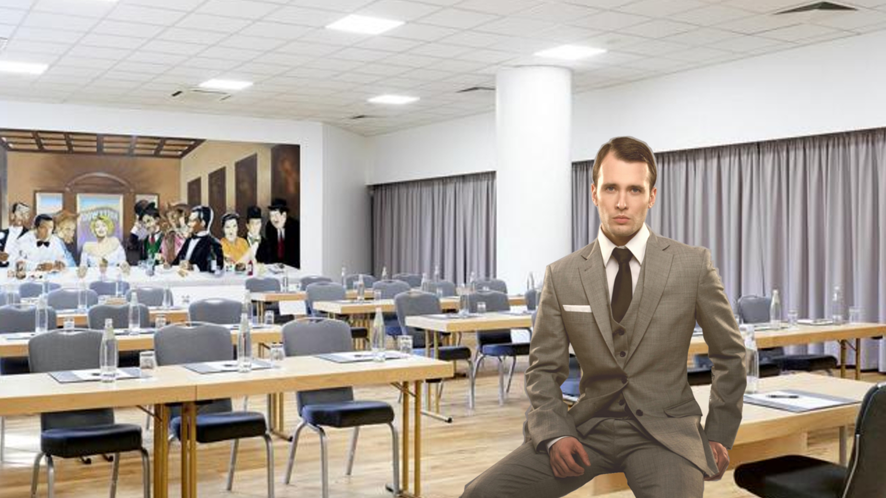 Hollywood Media Hotel – Tagungsraum mit Mann
